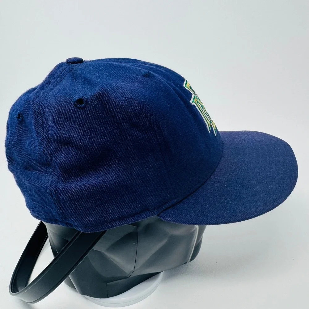 VTG Milwaukee Brewers Hat 7 3/8 NewEra 5950 Baseball Blue‎ MLB Diamond US Made
